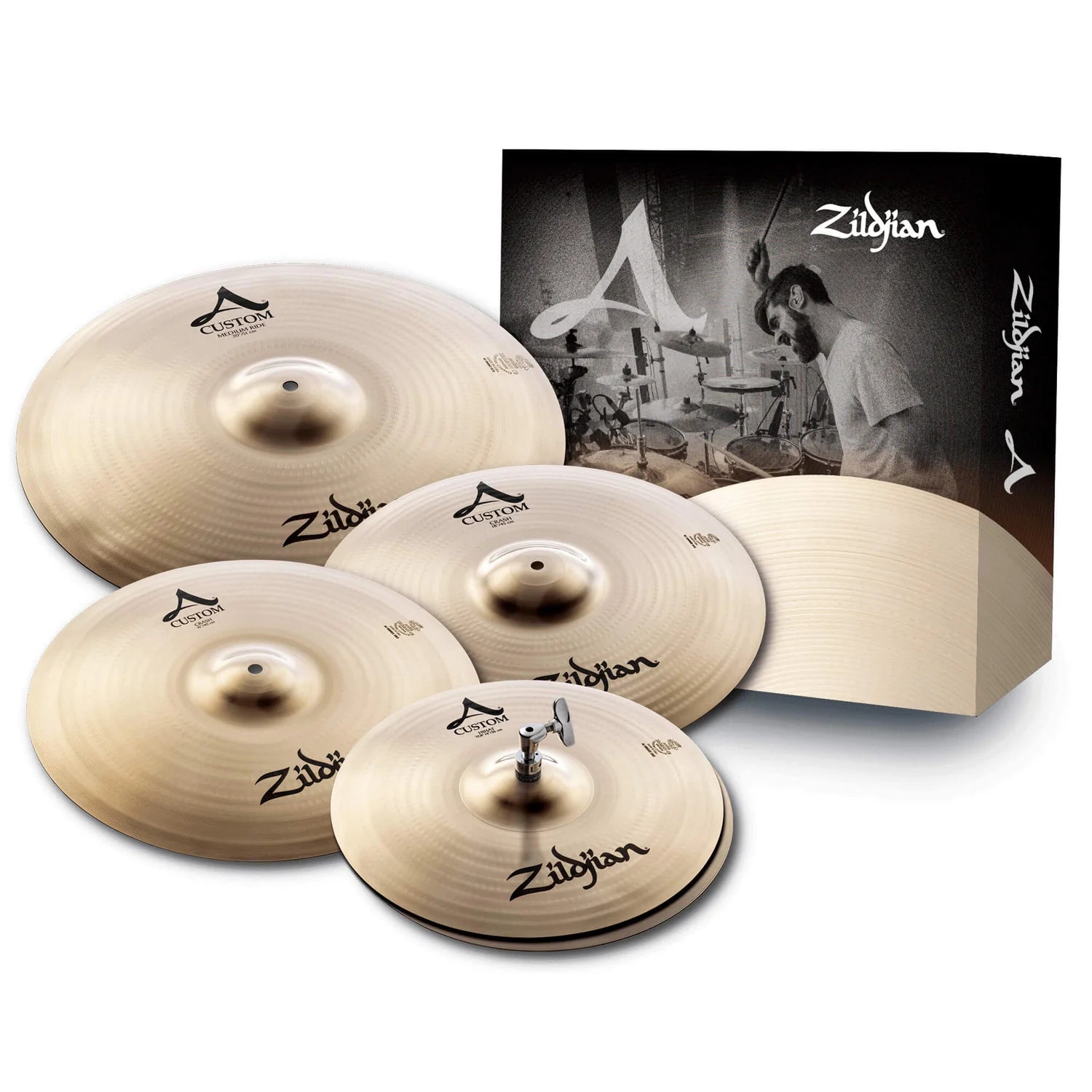 Zildjian A20579-11 A Custom Cymbal Pack Set 14/16/18/20", Free Ship