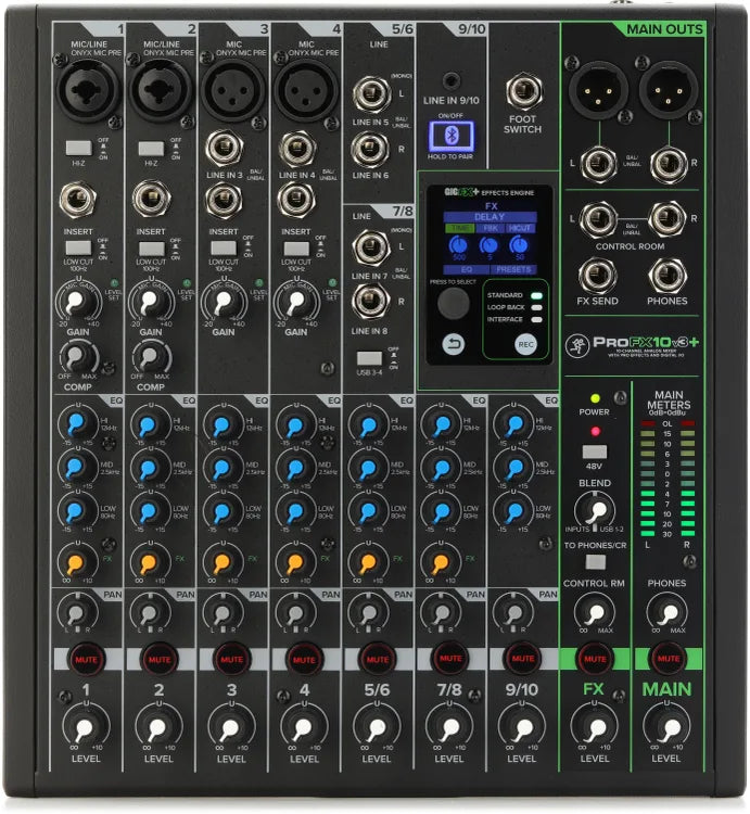 Mackie ProFX10v3+ 10-channel Mixer with USB and Enhanced Effects