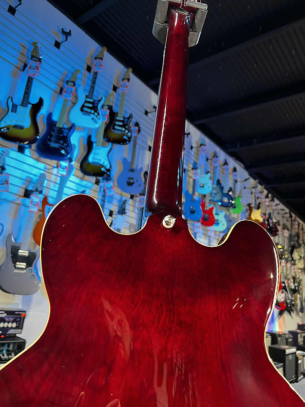 Epiphone Noel Gallagher Riviera Semi-hollow Electric Guitar - Dark Red Wine GET PLEK'D! 635