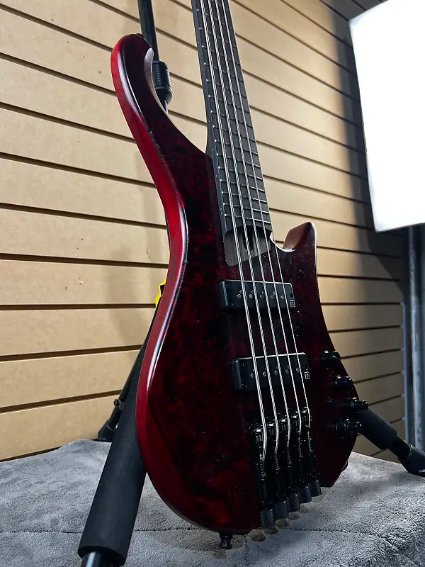 EHB Ergonomic Headless 5-string Bass Guitar - Stained Wine Red Low Gloss #638