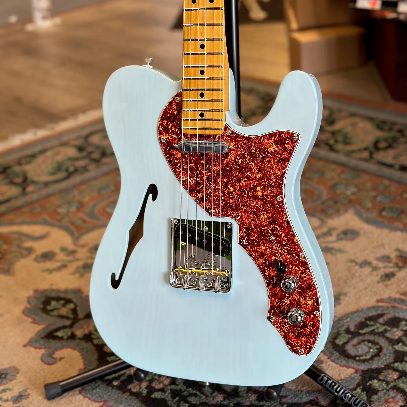 American Professional II Telecaster Thinline LTD - Transparent Daphne Blue #046