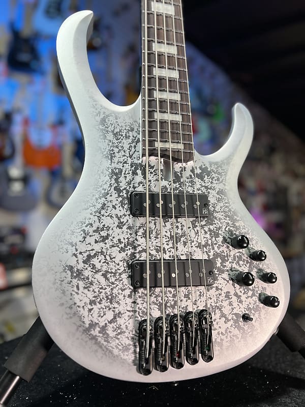 Ibanez 25th-anniversary BTB Standard 6-string Electric Bass - Silver Blizzard Matte GET PLEK'D! 988