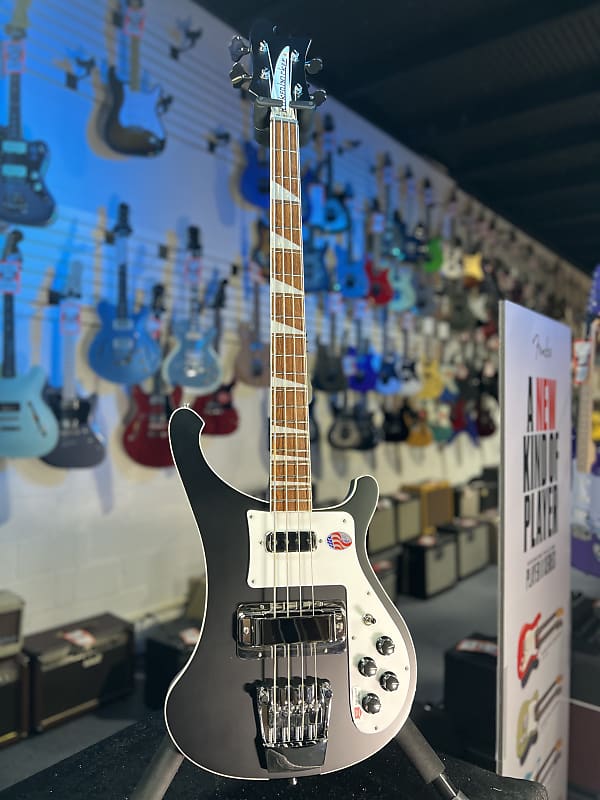 NEW 2024 Rickenbacker 4003MBL Matte Black 4-String Bass 4003 | OHSCase 770 Auth Dealer