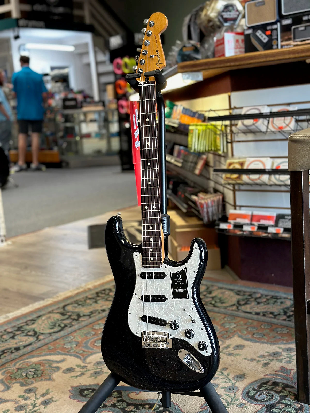 70th Anniversary Player Stratocaster Electric Guitar, Nebula Noir W/ Rosewood Fretboard #121