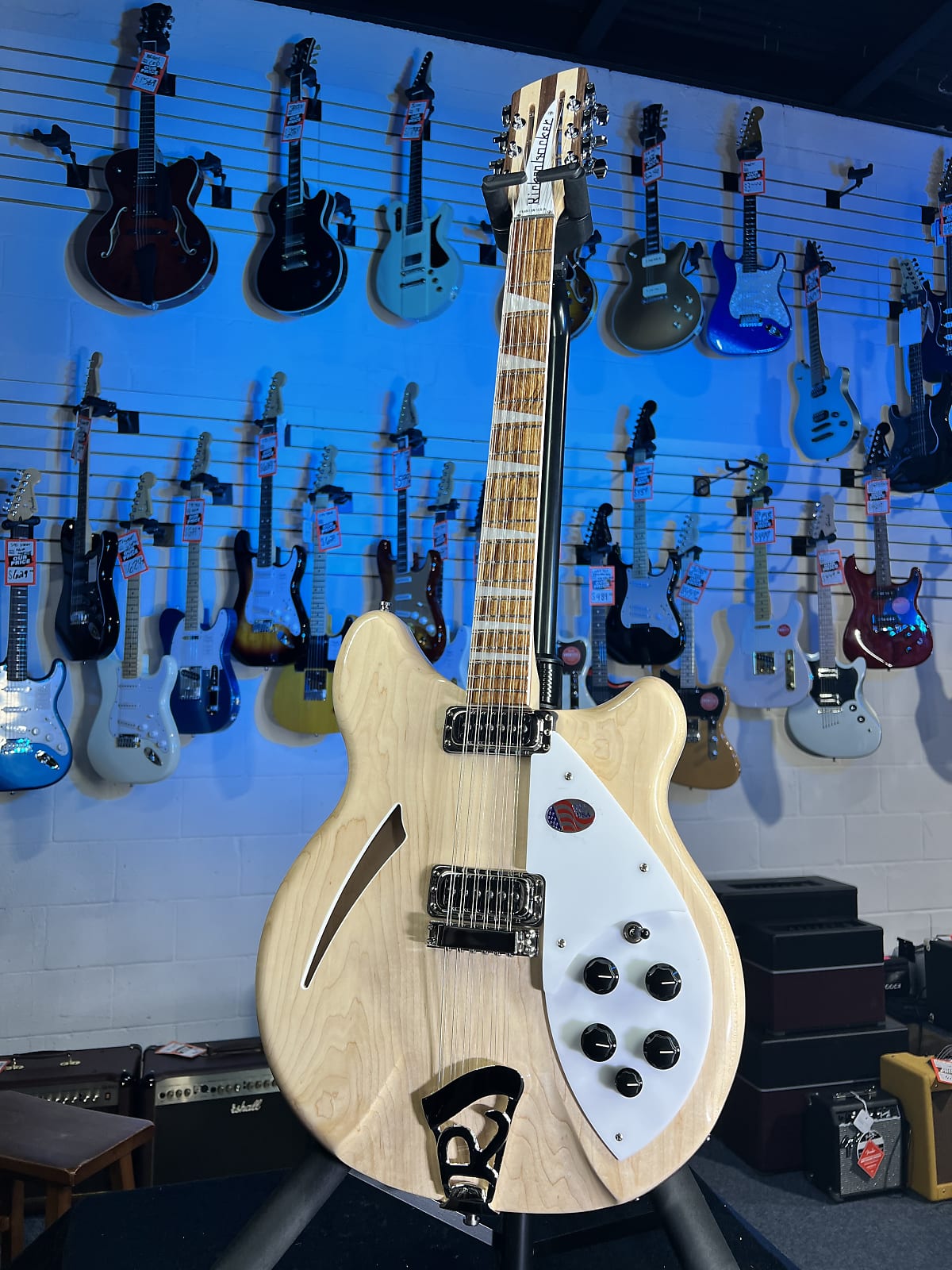 New 2025 Rickenbacker 360/12 12-String 360 Electric, Mapleglo w/ RIC Case 768
