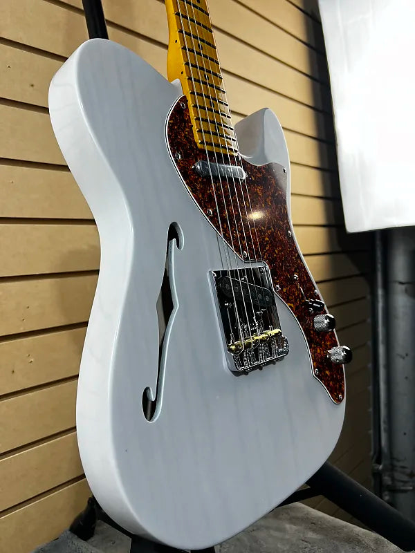 American Professional II Telecaster Thinline Electric Guitar - Transparent White Blonde with Maple Fingerboard #605