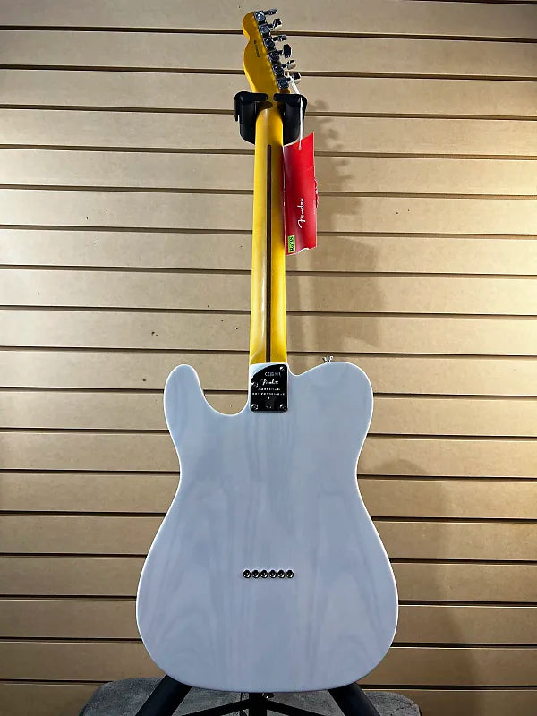 American Professional II Telecaster Thinline Electric Guitar - Transparent White Blonde with Maple Fingerboard #605