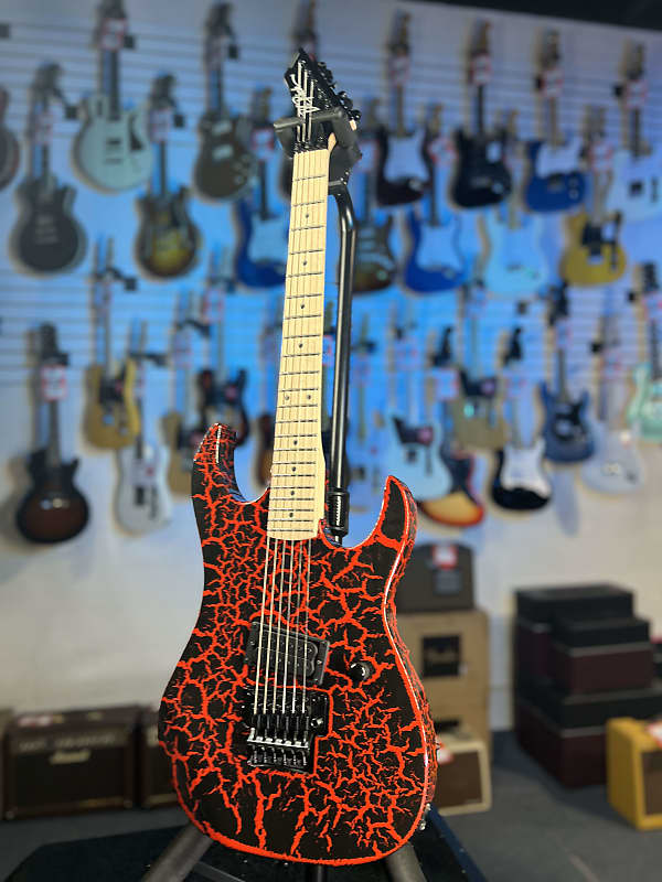 B.C. Rich Gunslinger Retro II - Red Crackle, Get Plek'd Free! 748