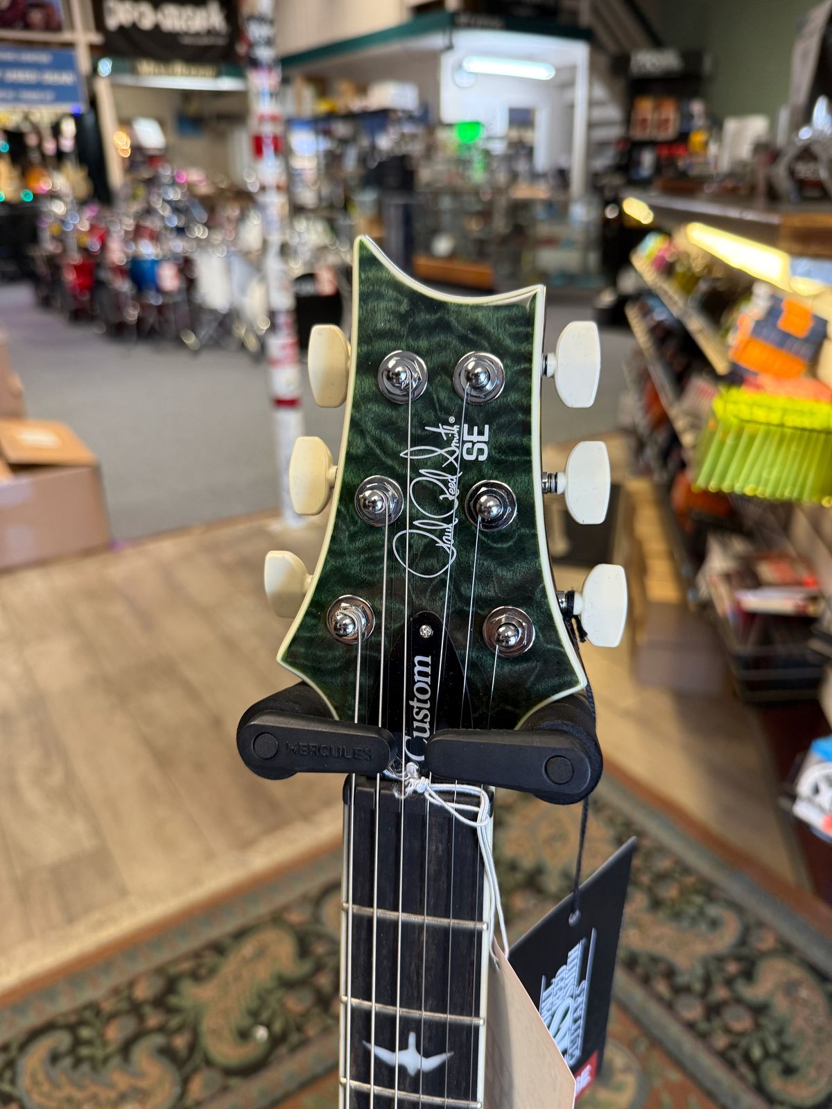PRS SE Custom 24 Quilt, Teal Black #400