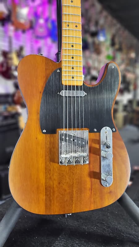 Squier 40th Anniversary Telecaster Electric Guitar, Vintage Edition - Satin Mocha Maple! 544 GET PLEK’D!