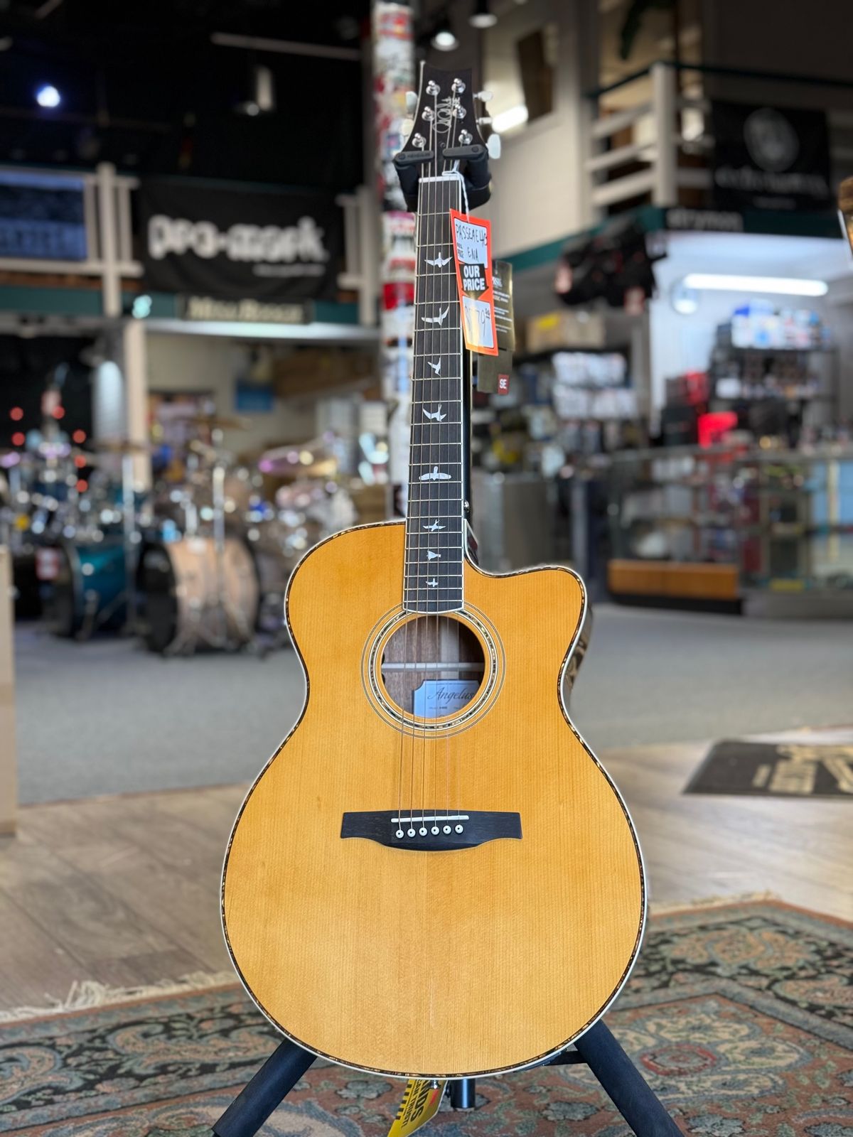 PRS SE A40E, Acoustic-Electric Guitar, Natural #648