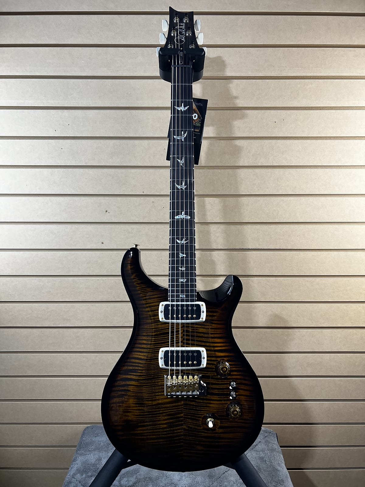 Custom 24-08 10-Top Electric Guitar - Black Gold Wrap Burst #771