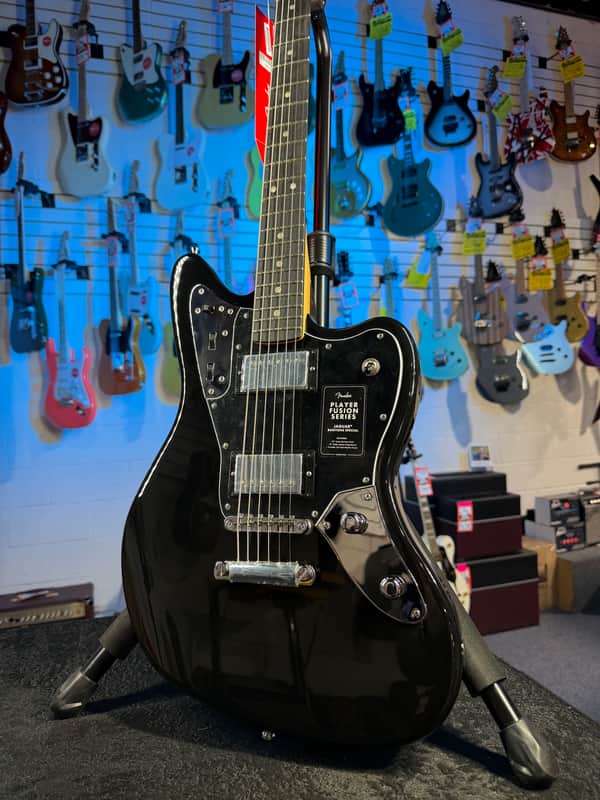 Fender Limited Edition Player Fusion Jaguar Baritone - Black