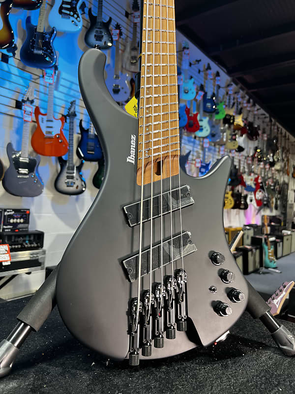 Ibanez Bass Workshop EHB1005MS Bass Guitar - Black Flat GET PLEK'D! 357