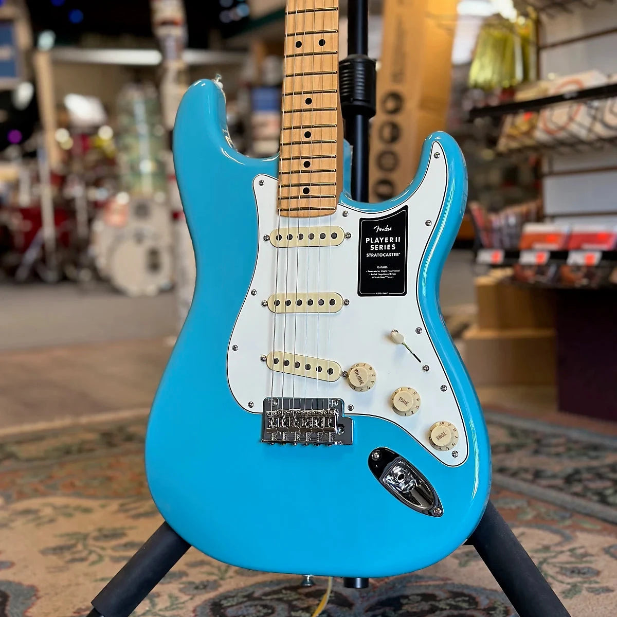 Player II Stratocaster Electric Guitar, Aquatone Blue W/ Maple Neck #475