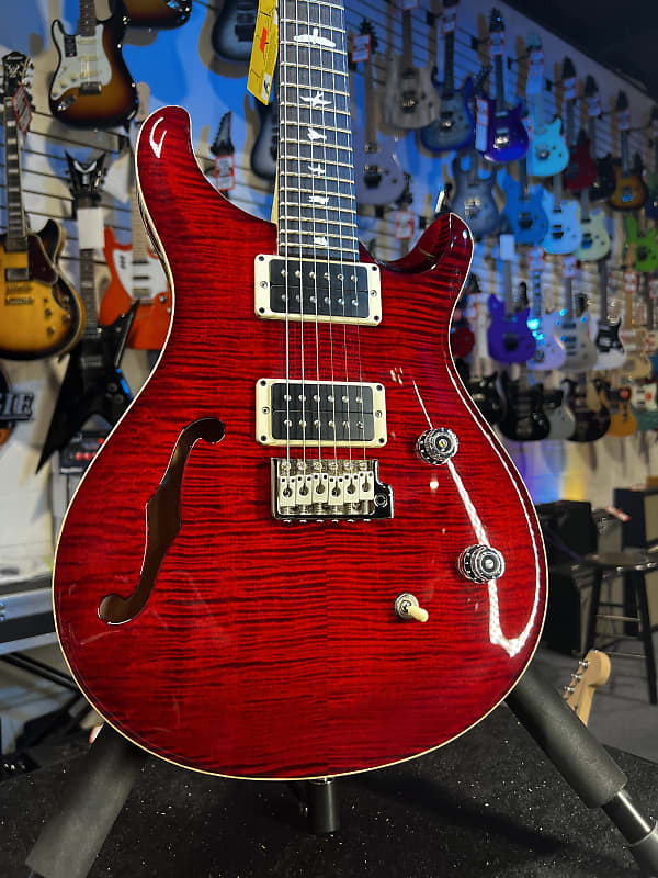 PRS CE 24 Semi-Hollow Electric Guitar - Fire Red Burst Auth Deal Free Ship! 448 GET PLEK’D!