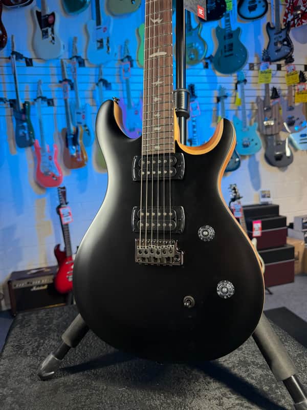 PRS SE CE 24 Satin - Flat Black Top, C&M Exclusive - Black
