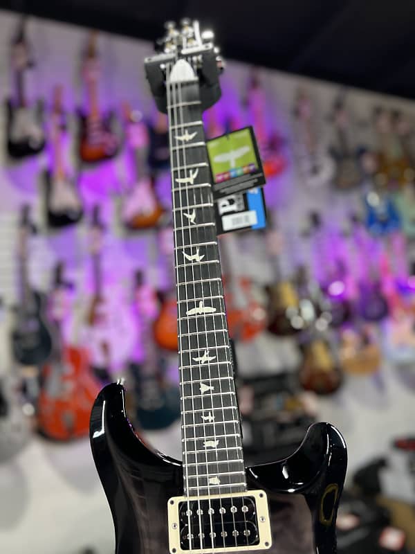 PRS S2 Custom 24 Quilt Top w/ Ebony Board, Faded Grey Black Burst, *FREE PLEK WITH PURCHASE* 305