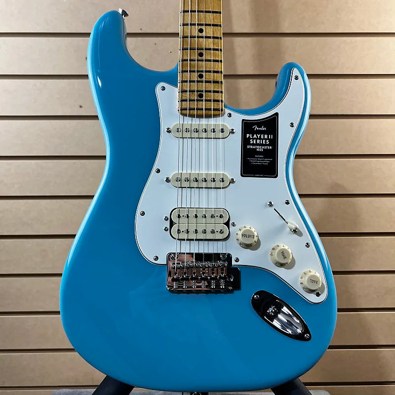 Player II Stratocaster HSS Electric Guitar - Aquatone Blue with Maple Fingerboard #877