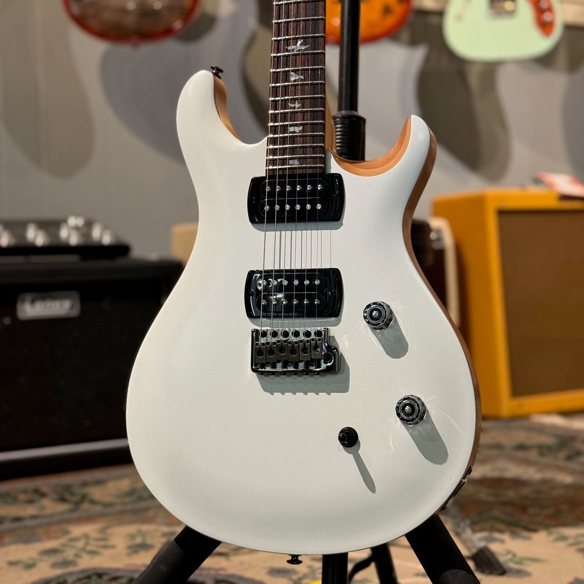 PRS SE CE 24 Satin Flat White Top, C&M Exclusive 782