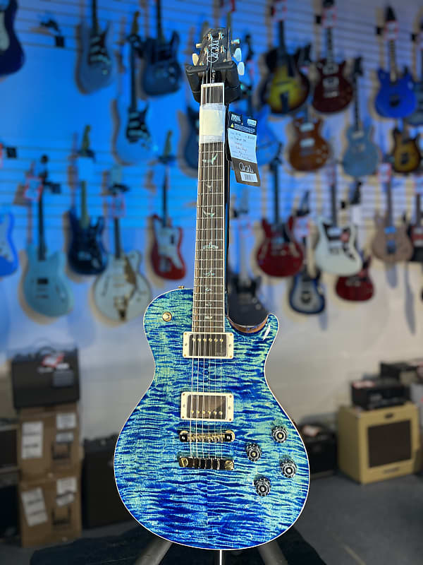 PRS Wood Library McCarty Singlecut 594, River Blue with Matching Stained Maple Neck, Natural Back, Hybrid Hardware, Paisley Case, Signature Dealer 365