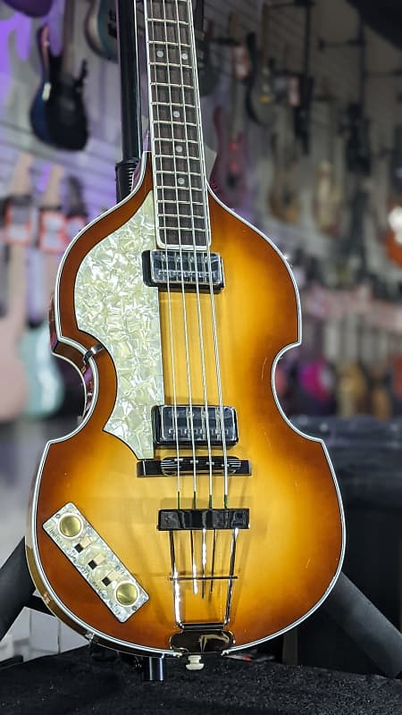 Hofner Left Handed Violin Bass 500 Sunburst w/ Case Authorized Dealer *FREE PLEK WITH PURCHASE*! 009