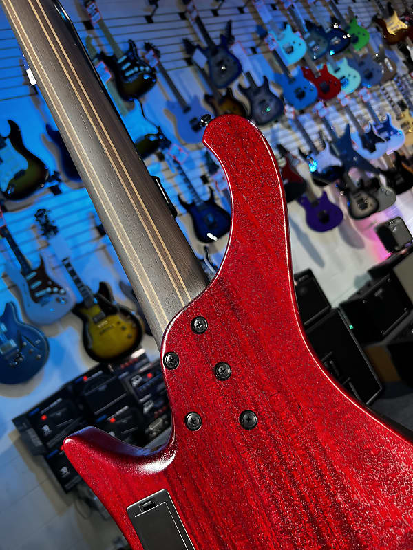 Ibanez EHB Ergonomic Headless 5-string Bass Guitar - Stained Wine Red Low Gloss  GET PLEK'D! 504