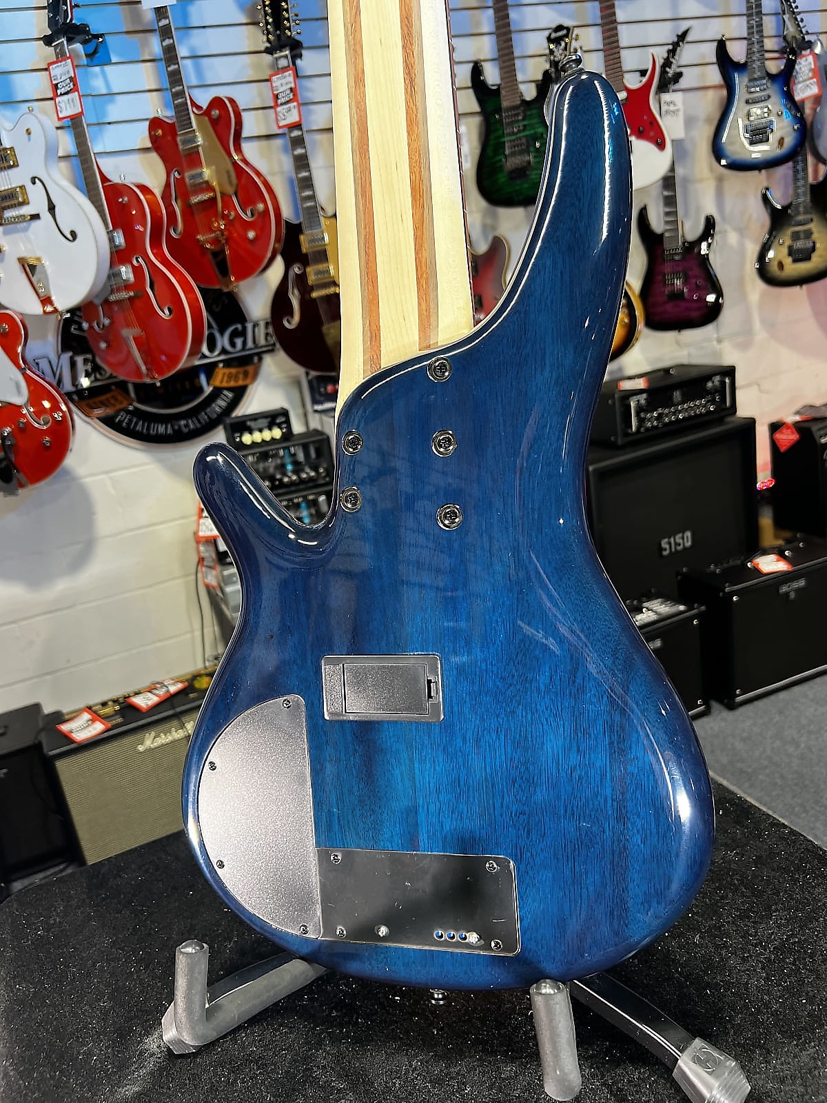 Ibanez Bass Workshop SRAS7 Ashula 7-string Bass Guitar - Cosmic Blue Starburst Shipping 474 GET PLEK’D Free!