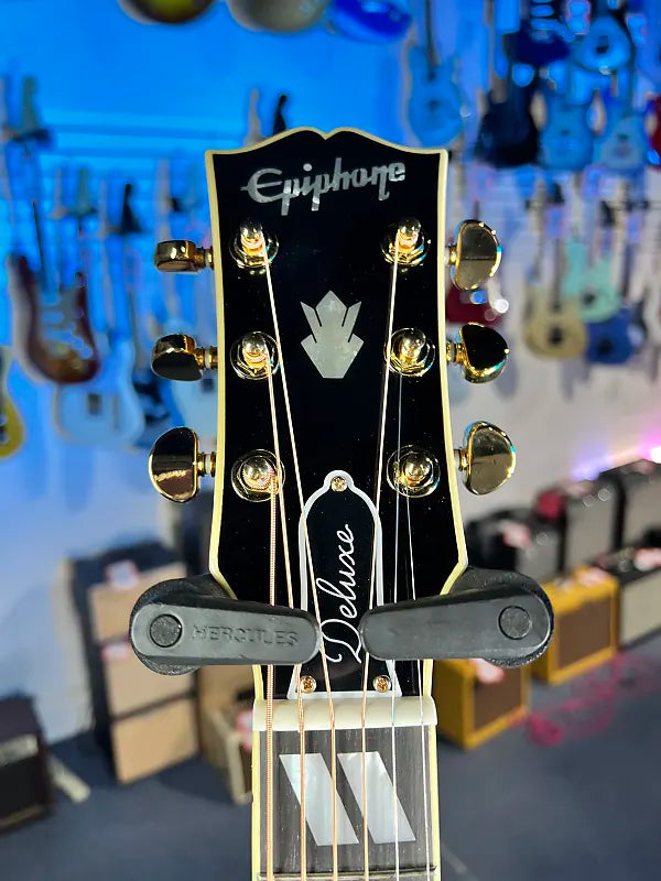 Epiphone Hummingbird Deluxe EC Acoustic-electric Guitar - Natural, w Soft Case, Get Plek'd Free! 162