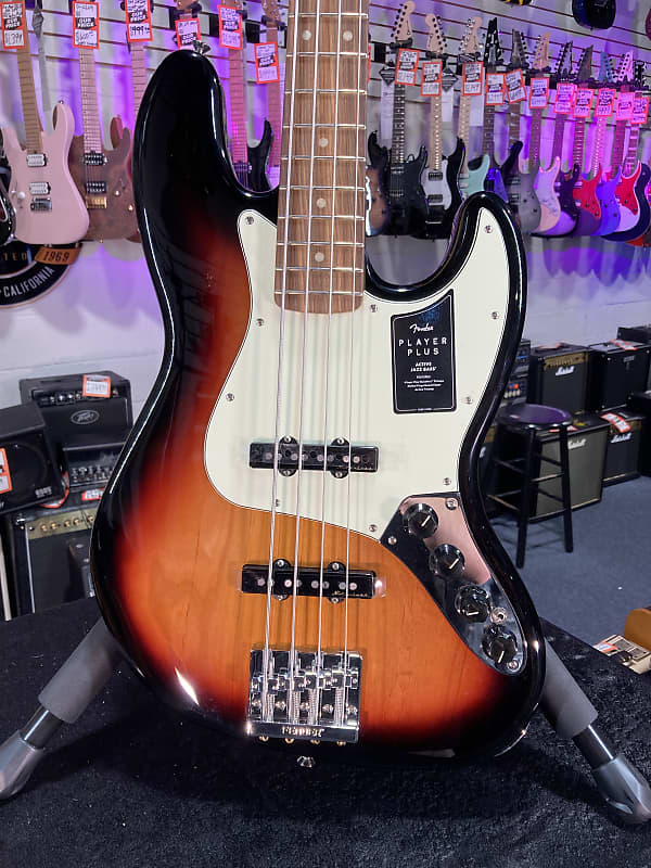 Fender Player Plus Active Jazz Bass - 3-tone Sunburst *FREE PLEK WITH PURCHASE**! 014 GET PLEK'D!