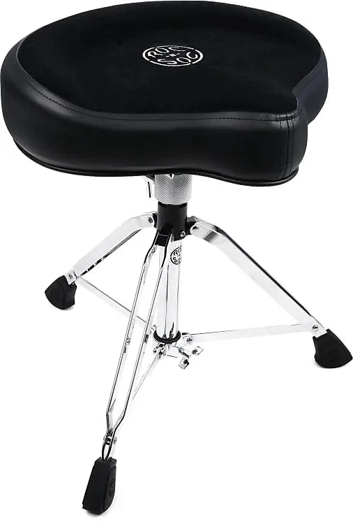 Roc-N-Soc 2025 Manual Spindle Drum Throne with Original Saddle - Black, New, Free Ship