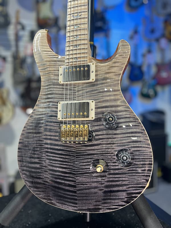 PRS Wood Library Custom 24 Fatback - Grey Black Fade, PRS Paisley Case, Signature Dealer, Get Plekd 738