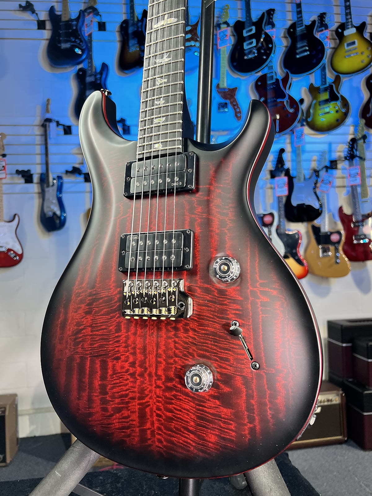 PRS 40th Anniversary Custom 24 Satin Limited Edition Electric Guitar - Fire Smokeburst w PRS Case, Signature Dealer, Get Plek'd Free 548