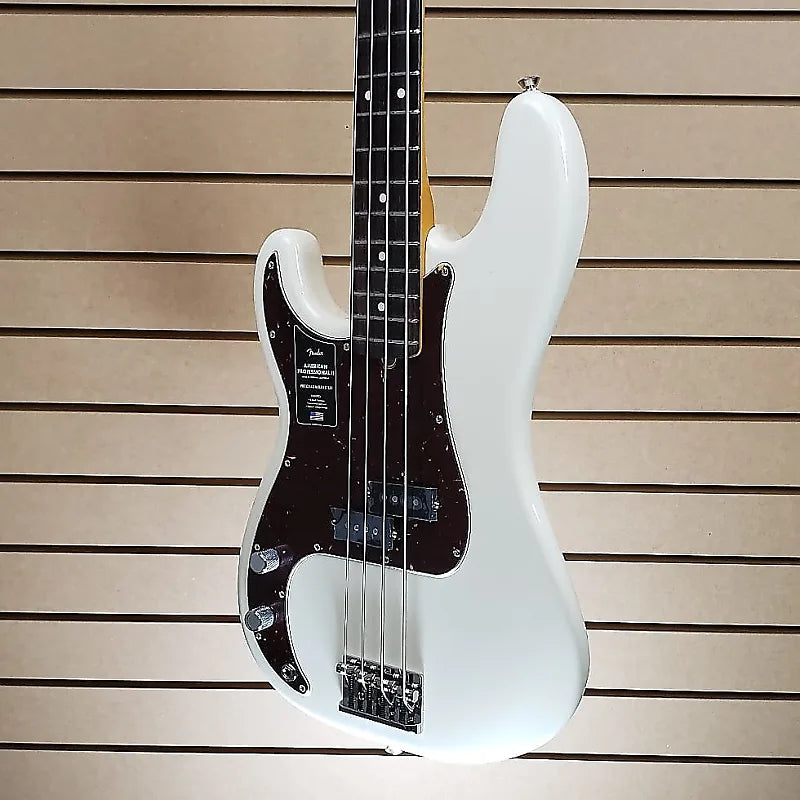 American Professional II Precision Bass Left-Handed - Olympic White w/Rosewood Fretboard #281