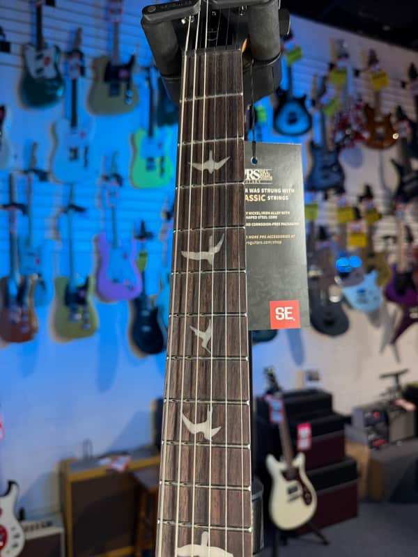 PRS SE CE 24 Satin - Flat White Top, C&M Exclusive - White