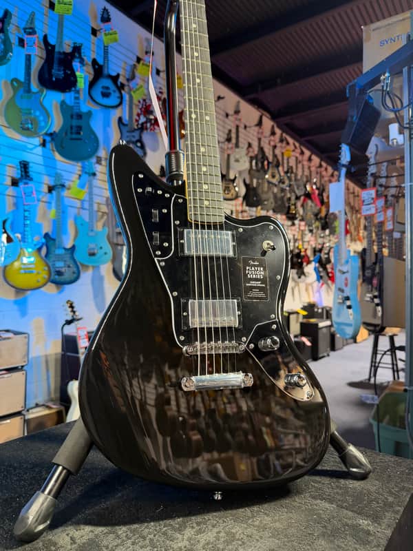 Fender Limited Edition Player Fusion Jaguar Baritone - Black