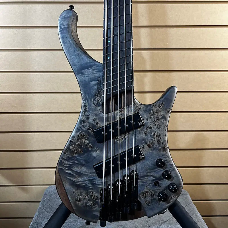 Bass Workshop EHB1505MS 5-string Multi-scale Bass Guitar - Black Ice Flat #732