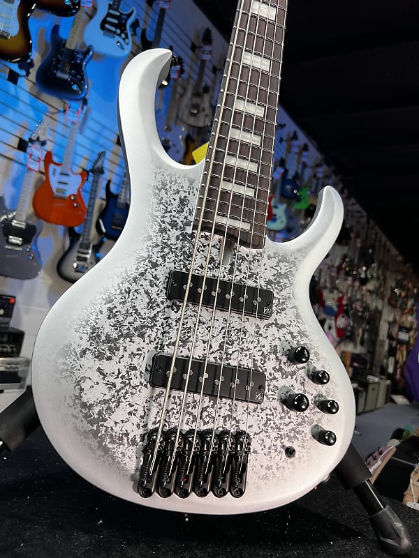 Ibanez 25th-anniversary BTB Standard 6-string Electric Bass - Silver Blizzard Matte GET PLEK'D! 338