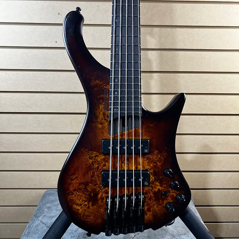 EHB Ergonomic Headless 5-string Bass Guitar - Dragon Eye Burst Low Gloss #425