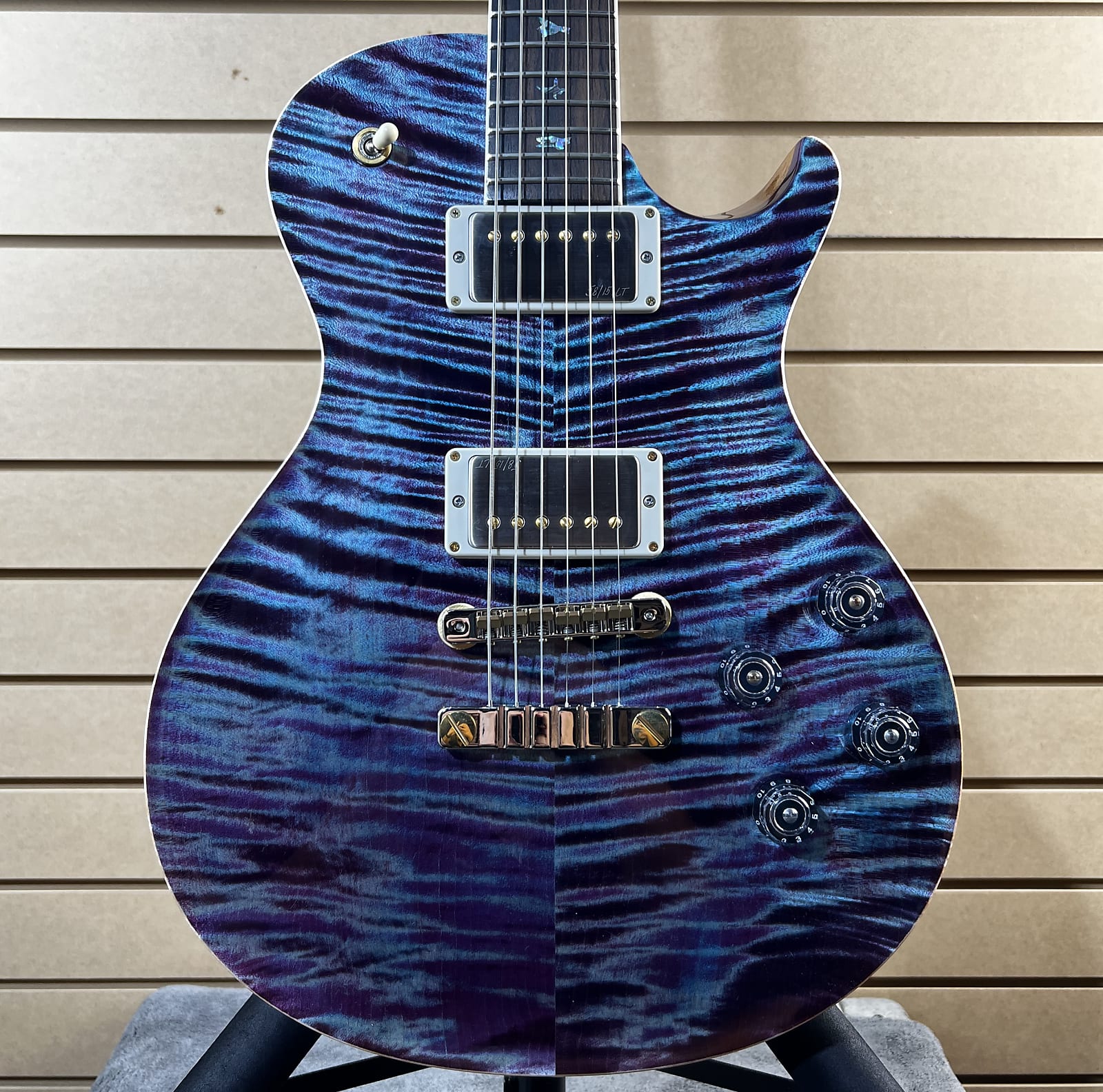 Wood Library McCarty Singlecut 594 - Violet w/Matching Stained Maple Neck & Paisley Hardshell Case #001