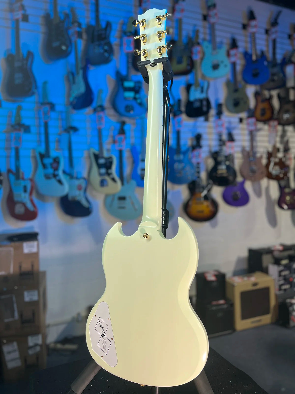 Epiphone 1963 SG Inspired by Gibson Custom 2024 Les Paul - Classic White, with Epiphone Case 053