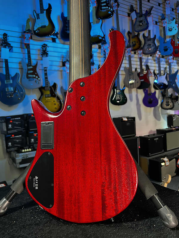 Ibanez EHB Ergonomic Headless 5-string Bass Guitar - Stained Wine Red Low Gloss  GET PLEK'D! 598