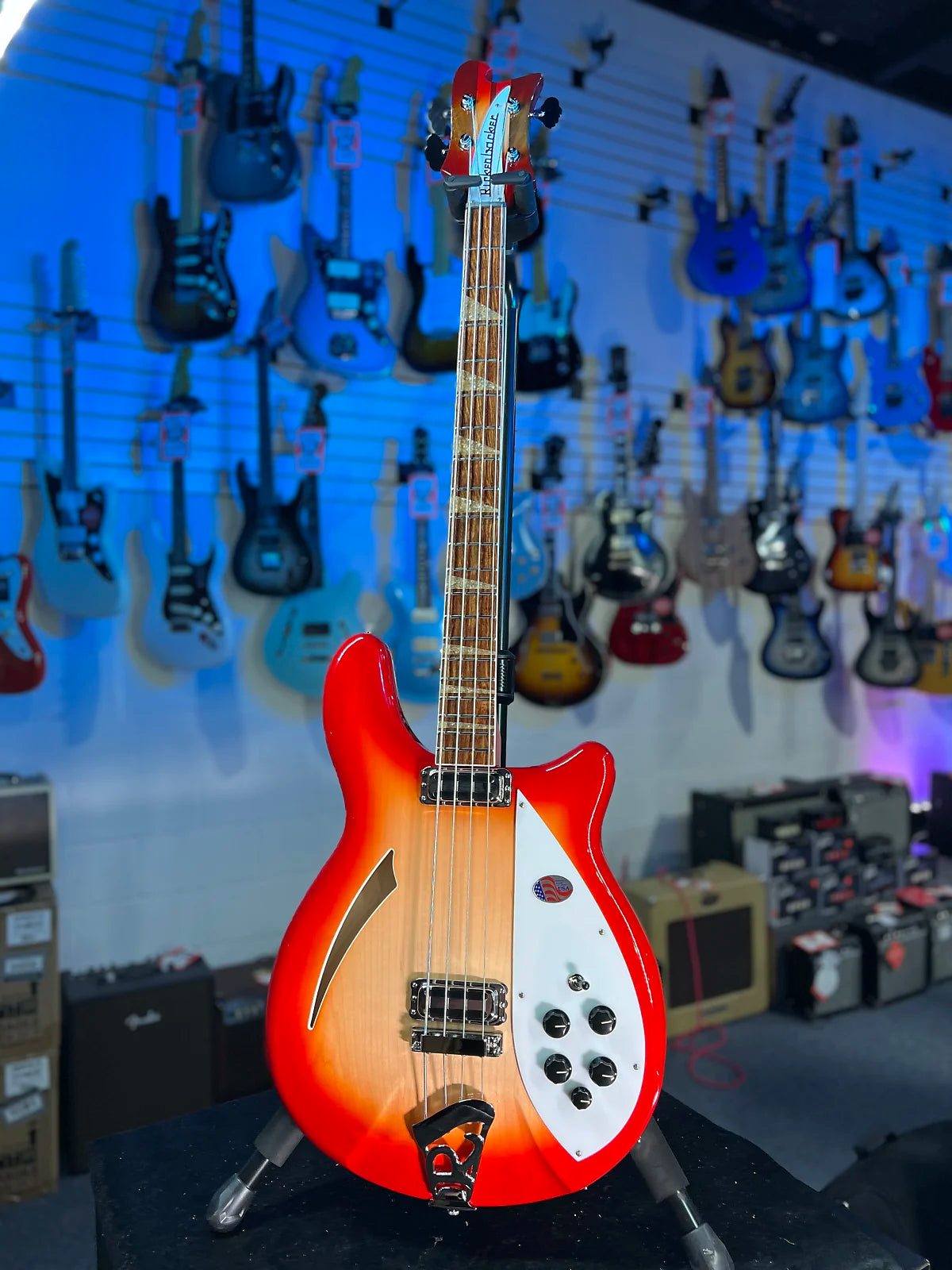 Rickenbacker 4005V 2024 - Fireglo w RIC Vintage Style Case, Auth Dealer, Free Ship 675