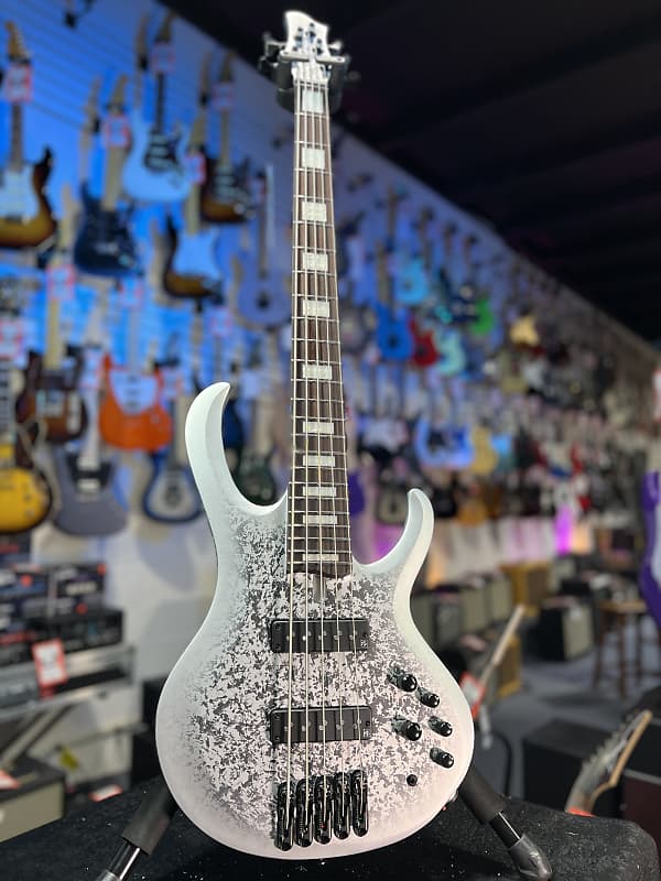 Ibanez 25th-anniversary BTB Standard 6-string Electric Bass - Silver Blizzard Matte GET PLEK'D! 988