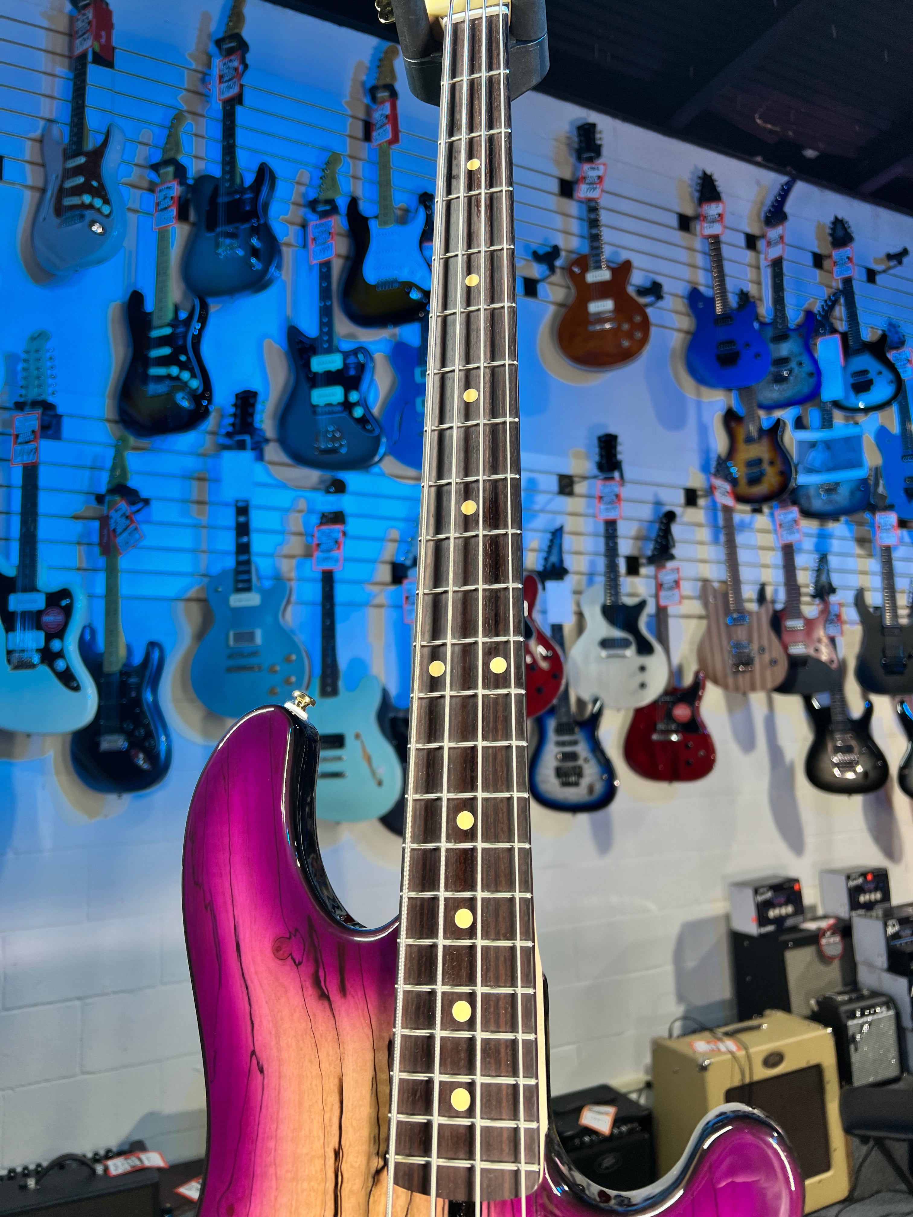 Lakland Skyline 44-02 Deluxe Bass - Spalt Violet Burst -8lbs 1oz- Free Shipping 589