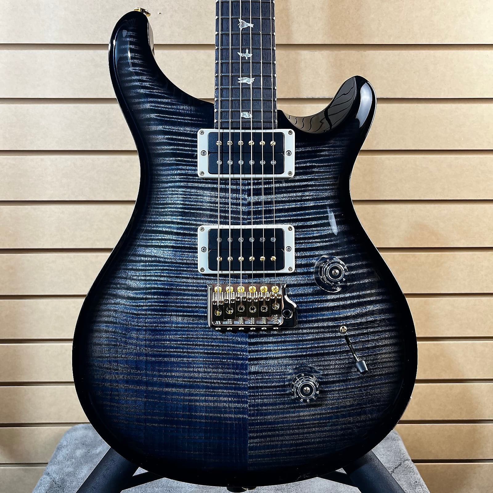 Custom 24 Electric Guitar 10 Top - Faded Whale Blue Smokewrap Burst #064