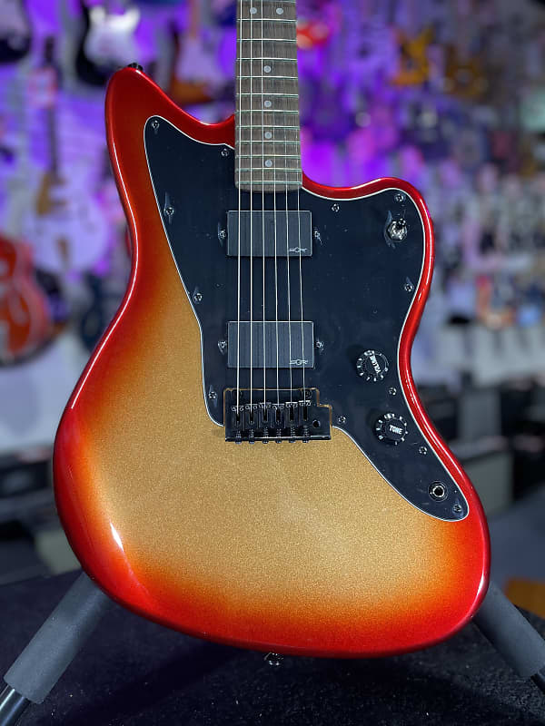 Squier Contemporary Active Jazzmaster HH Electric Guitar - Sunset Metallic *FREE PLEK WITH PURCHASE*! 734