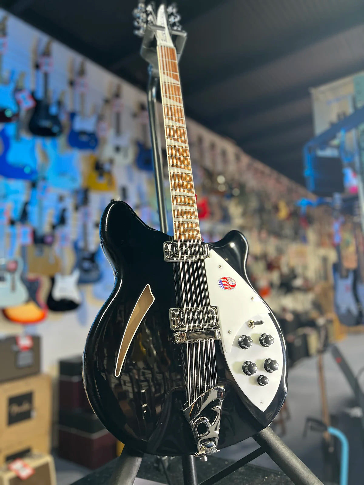 New 2025 Rickenbacker 360/12 12-String 360 Electric, Jetglo / OHSCase 734