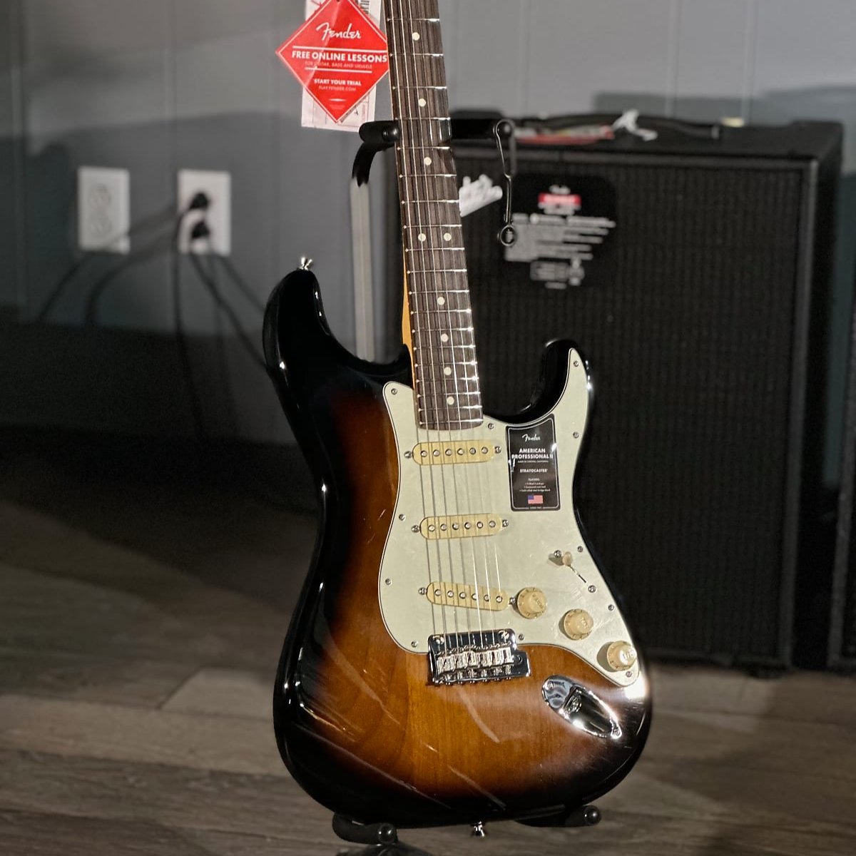 American Professional II Stratocaster Electric Guitar - 2 Tone Sunburst W/ Rosewood Fretboard #856