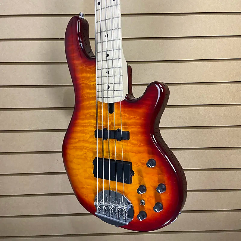 Skyline 55-02 Deluxe Bass Guitar - Honey Burst with Maple Fingerboard #937